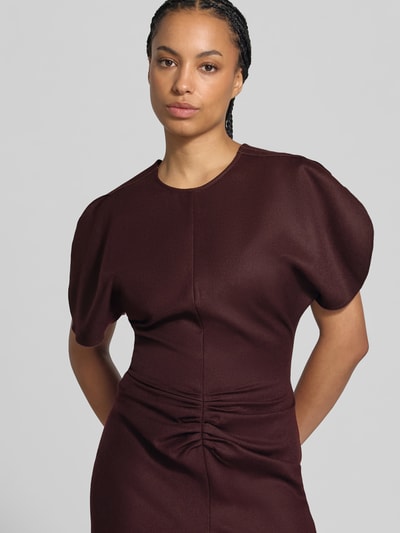 Victoria Beckham Abendkleid aus Seide mit Taillenraffung Bordeaux 3