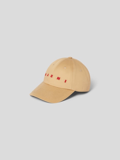 Marni Basecap mit Label-Stitching Beige 2