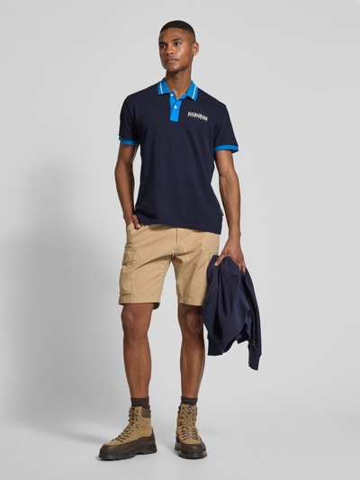 Napapijri Regular Fit Poloshirt mit Label-Stitching Modell 'E-MURLO' Marine 1