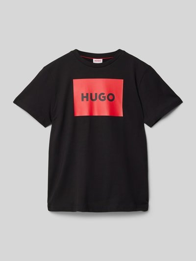 HUGO T-Shirt mit Runfdhalsausschnitt Black 1