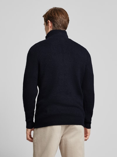 Casual Friday Gebreide pullover met schipperskraag, model 'Kristian' Marineblauw - 5