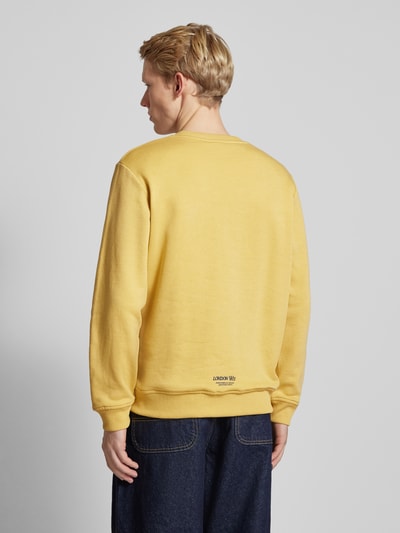 Pepe Jeans Sweatshirt mit Label-Stitching Modell 'DAMIAN' Gelb 5