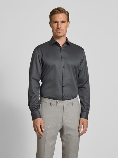 Jake*s Slim Fit Businesshemd in Premiumqualität Anthrazit 4