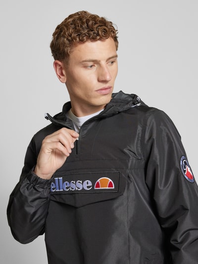 Ellesse Jack met labelstitching, model 'MONT' Zwart - 3