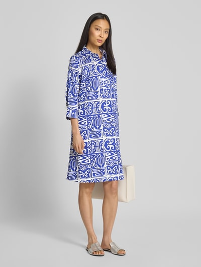 Christian Berg Woman Knielanges Kleid mit 3/4-Ärmel Royal 1