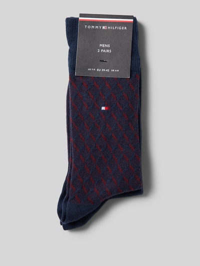 Tommy Hilfiger Socken mit Label-Detail im 2er-Pack Dunkelblau 3