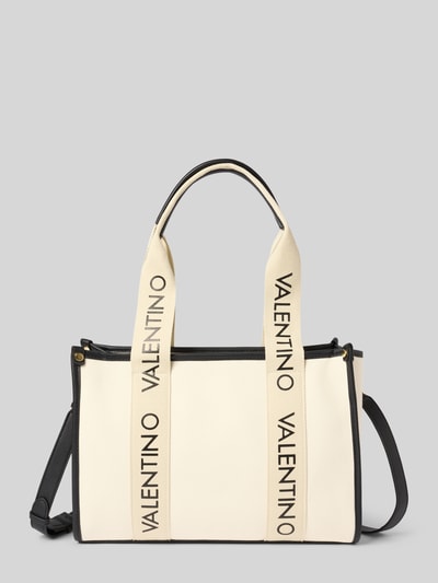 VALENTINO BAGS Handtasche mit Label-Details Modell 'CANDLE' Ecru 1