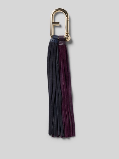 FURLA Schlüsselanhänger aus echtem Leder Modell 'NUVOLA FRINGE' Dunkelrot 1