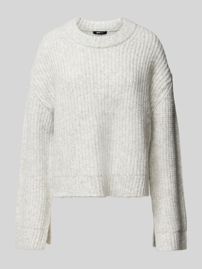 Gina Tricot Gebreide pullover met ribboorden Lichtgrijs gemêleerd - 2