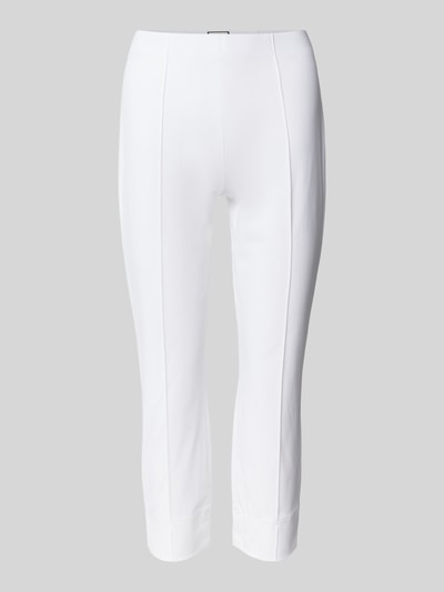 SEDUCTIVE Skinny Fit Caprihose mit fixierten Bügelfalten Offwhite 2