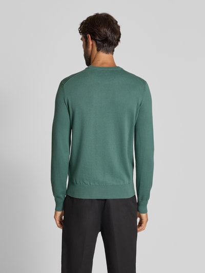 BOSS Orange Regular fit pullover van een mix van katoen en kasjmier, model 'KANOVANO' Lindegroen - 5