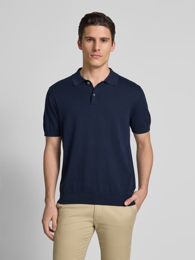 Christian Berg Men Poloshirt met labeldetail Marineblauw - 4