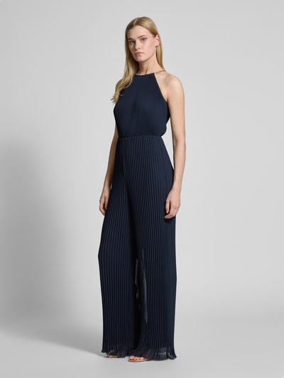 Jake*s Cocktail Jumpsuit mit Plisseefalten Marine Melange 1