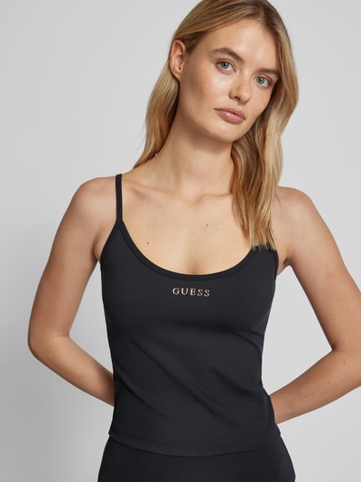 Guess Activewear Top z aplikacją z logo model ‘MARIKA’ Czarny 3