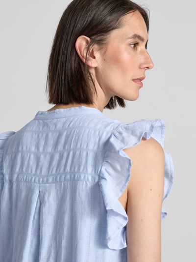 mbyM Knielange jurk met plooien, model 'Gemala' Lichtblauw - 3