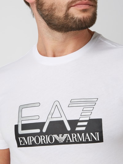 EA7 Emporio Armani T-Shirt mit Logo-Print Weiss 3