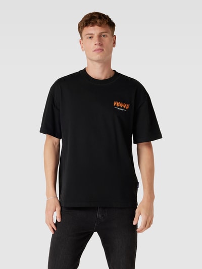PEQUS T-Shirt aus Baumwolle mit Label-Detail Black 4