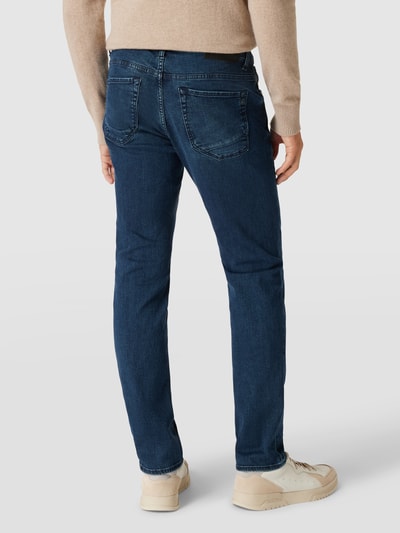 Brax Regular fit jeans met labelpatch, model 'CHUCK' Donkerblauw - 5