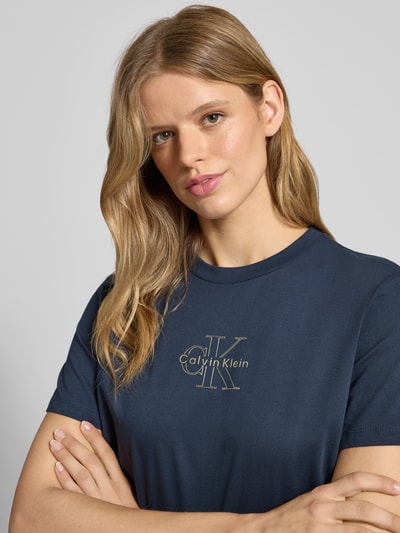 Calvin Klein Jeans T-Shirt mit Label-Print Anthrazit 3