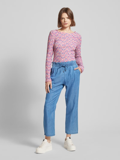 Only High waist broek in denim look, model 'BEA LIFE' Jeansblauw - 1
