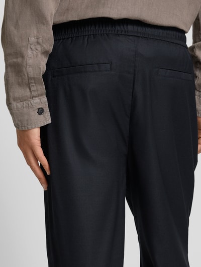 Casual Friday Relaxed Fit Stoffhose mit Tunnelzug Black 3