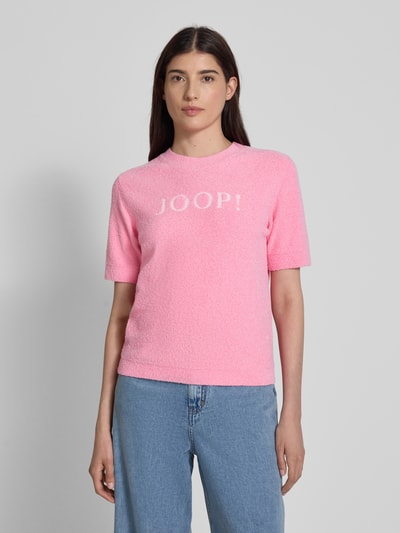 JOOP! Gebreid shirt met ronde hals, model 'Kalika' Felroze - 4