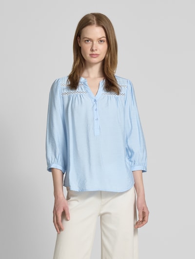 FREE/QUENT Regular Fit Bluse mit 3/4-Arm Modell 'Driva' Hellblau 4