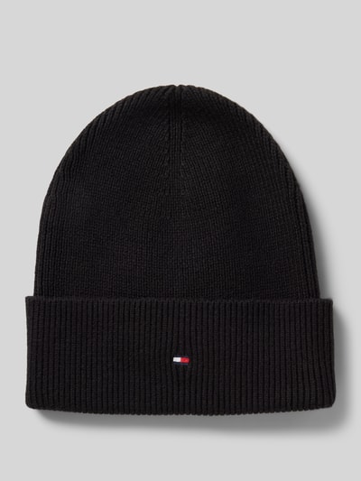 Tommy Hilfiger Strickmütze mit Logo-Stitching Modell 'ESSENTIAL' Black 1