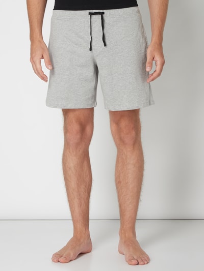 Schiesser Sweatshorts mit Karomuster Modell 'Boxer' Mittelgrau Melange 4