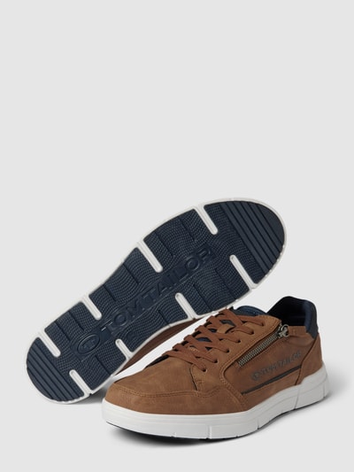 Tom Tailor Sneaker mit Label-Details Cognac 4