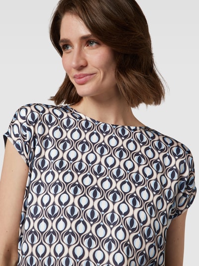 More & More Blouseshirt met all-over motief Lichtblauw - 3