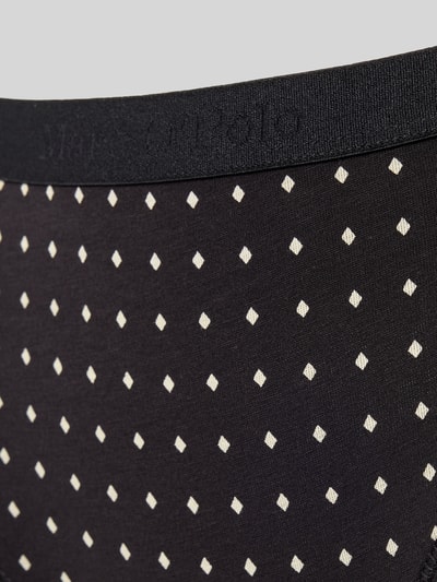 Produktfoto, Slip aus Baumwoll-Mix im 3er-Pack von Marc O'Polo mit Allover-Muster und elastischem Bund, Jersey Stretch, Detailaufnahme