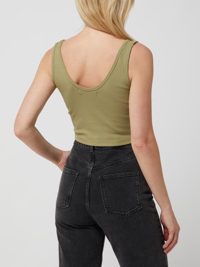 Calvin Klein Jeans Crop Top mit Stretch-Anteil  Oliv 5