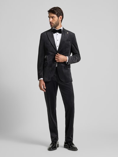 MCNEAL Slim fit stoffen broek van fluweel Zwart - 1