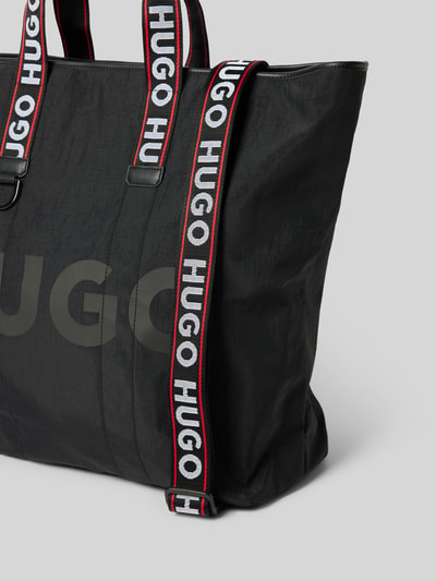 HUGO Tote Bag mit Label-Print Modell 'Quentyn' Black 2