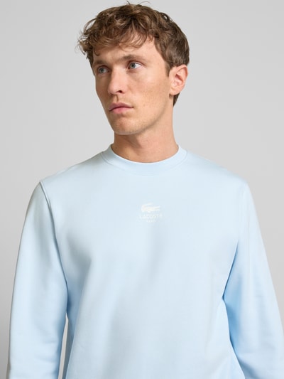 Lacoste Sweatshirt mit Label-Print Hellblau 3