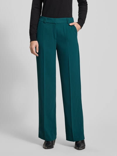 comma Broek met persplooien en steekzakken Petrol - 4