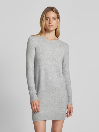 Vero Moda Strickkleid mit langem Arm Modell 'DOFFY' Hellgrau 4