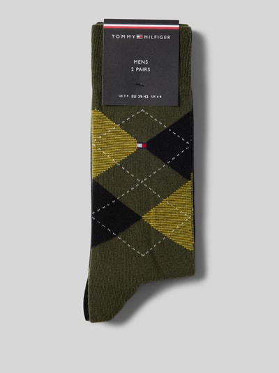 Tommy Hilfiger Kousen van katoenmix, per 2 paar Kaki - 3