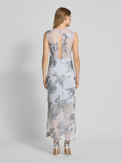 YAS Avondjurk met ronde hals, model 'FLOREE' Lichtblauw - 5