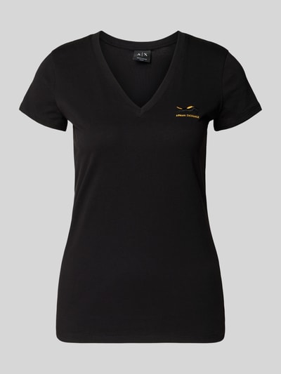 ARMANI EXCHANGE T-shirt met labelstitching Zwart - 2