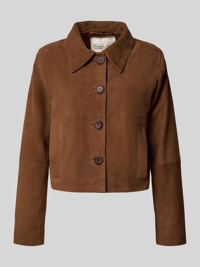 My Essential Wardrobe Regular fit jack van echt chevreau-suède, model 'Petra' Cognac - 2