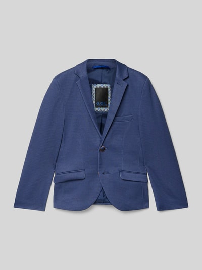 Produktfoto, Blazer mit Reverskragen von G.O.L. in Blau, Regular Fit, Knopfverschluss, Pattentaschen, Material-Mix mit Viskose-Anteil