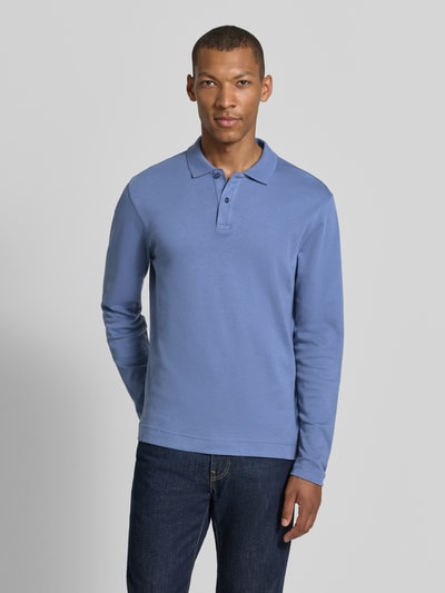 Christian Berg Men Regular Fit Poloshirt aus reiner Baumwolle Jeansblau 4