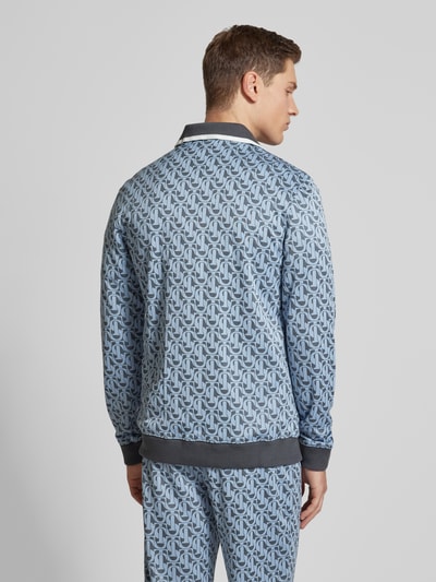 SERGIO TACCHINI Sweatjack met labelpatch, model 'PERRY' Lichtblauw - 5