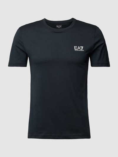 EA7 Emporio Armani T-shirt met labelprint Donkerblauw - 2