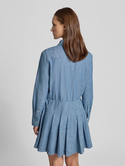 Tommy Jeans Tailliertes Freizeitkleid aus reiner Baumwolle Hellblau 5