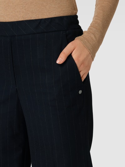 Marc Cain Stoffen broek met viscose en krijtstrepen Zwart - 3