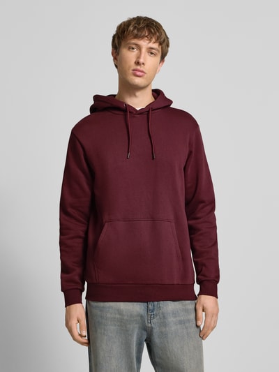 Only & Sons Bluza z kapturem o kroju regular fit z mieszanki bawełny model ‘CERES’ Bordowy 4