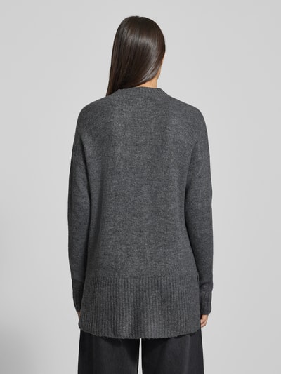 Vero Moda Oversized Strickpullover mit Mock Neck Modell 'LEFILE' Mittelgrau 5